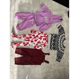 Girls Lot Bundle Size 18-24 Months -hoodie Sweatpants Combo & Pjs